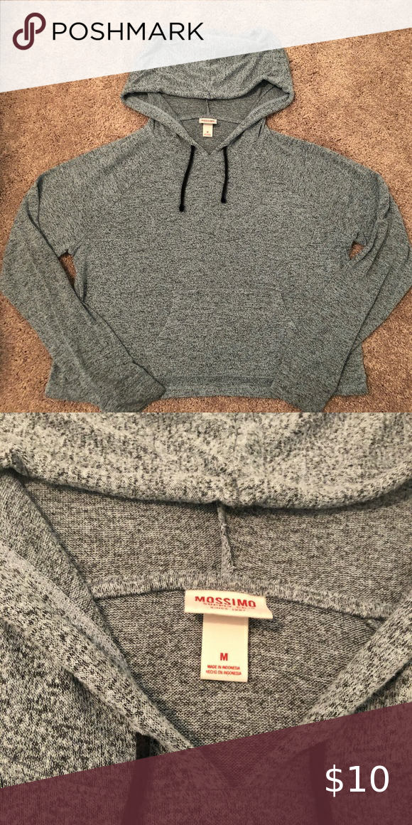 MOSSIMO BLUEGRAY HOODIE, SIZE MEDIUM MOSSIMO BLUEGRAY HOODIE, SIZE MEDIUM