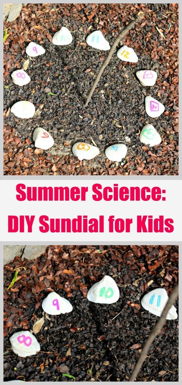 Explore solar energy with this easy nature craft that can be built using a stick and seashells or rocks! Kids will love seeing how they can tell time using an outdoor sundial and learn how the sun moves throughout the day! Kid Science, Summer Science, Summer Learning, Summer Activities For Kids, Science Experiments Kids, Summer Kids, Kids Learning, Crafts For Kids, Kids Diy
