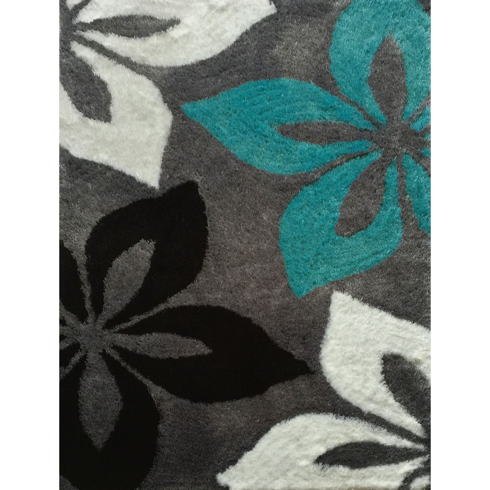 Hand Tufted Turquoise And Grey Area Rug 7 6 X 10 3 Hand Tufted Turquoise And Grey Area Rug 7 6 X 10 3