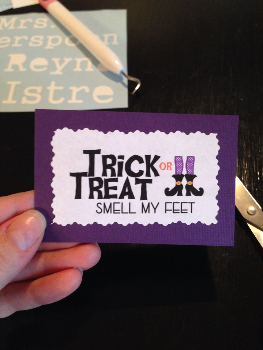 Trick or treat smell my feet | Halloween boo, Trick or treat, Happy