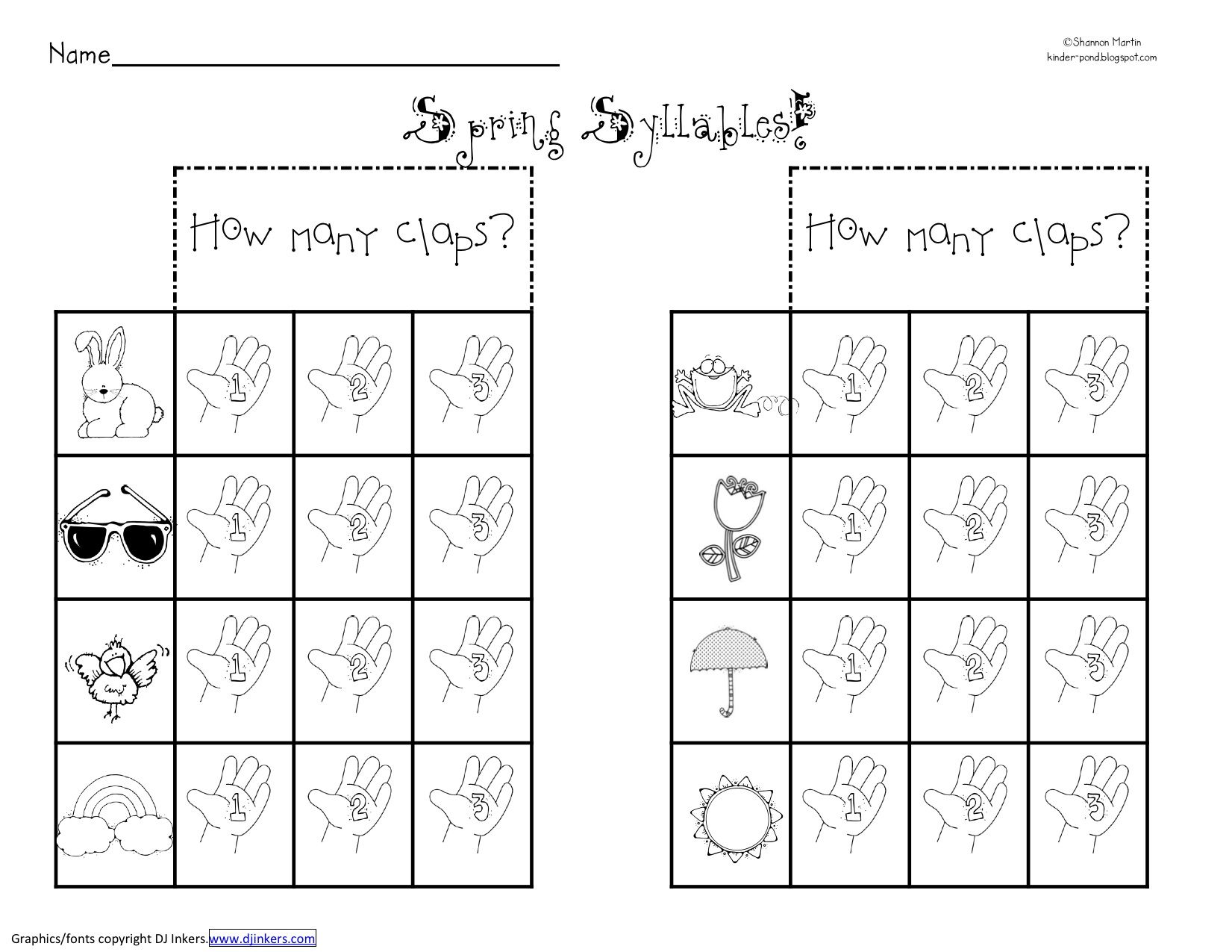 worksheet Syllables Worksheets 1st Grade kindergarten syllable worksheets kiduls printable czytanie printable