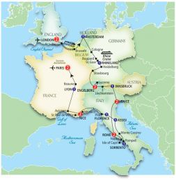 countries visited austria belgium england france germany italy netherlands
