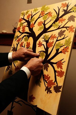 autumn wedding guest books