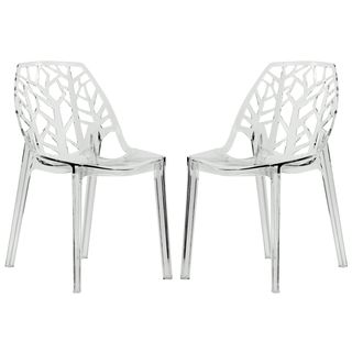 Modern Flora Clear Cut Out Transpa Plastic Dining Chairs Set Modern Flora Clear Cut Out Transpa Plastic Dining Chairs Set Of 2