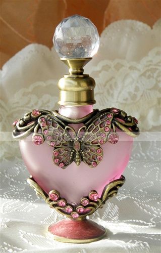 Heart Shaped Perfume 10ml Perfume Glass Bottles Rose Shaped