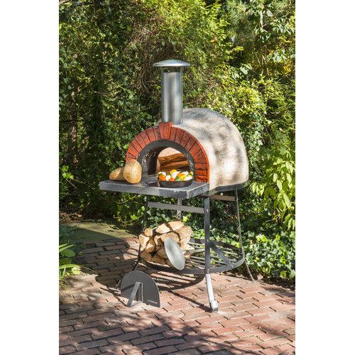 Rustic Unpretentious Cedar Furniture Outdoor Wood Fired Oven With Rustic Unpretentious Cedar Furniture Outdoor Wood Fired Oven With Red Brick Arch