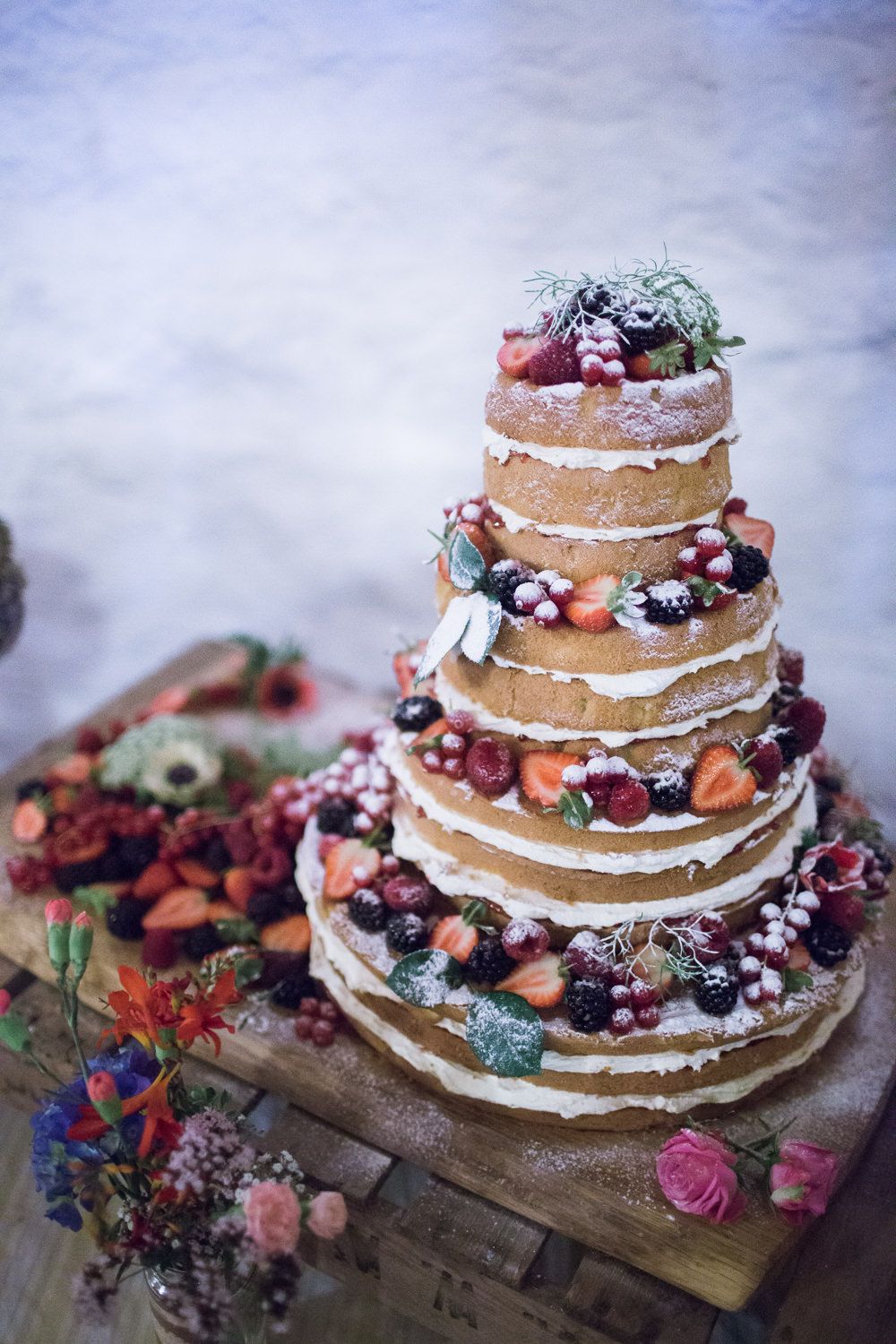 Naked Sponge Wedding Cake Naked Sponge Wedding Cake
