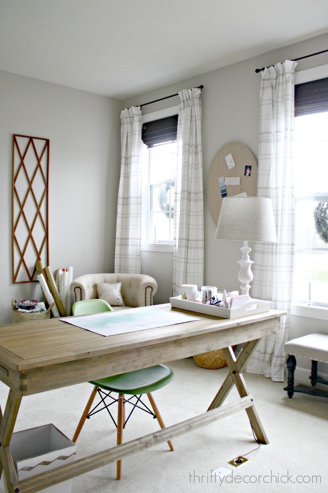 long wood desk in middle of room | Home office decor, Desk in middle of Home Office With Desk In Middle Of Room