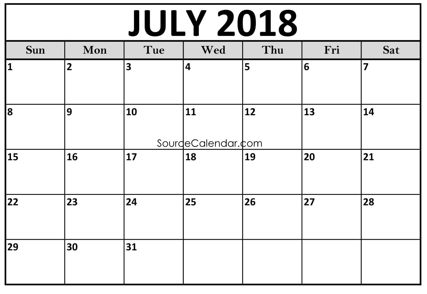 pin by sourcetemplate on july 2018 calendar calendar calendar july printable calendar