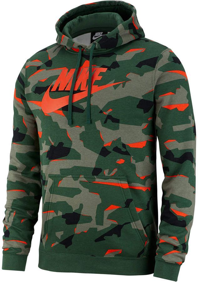 Nike Mens Club Camo Pullover Hoodie