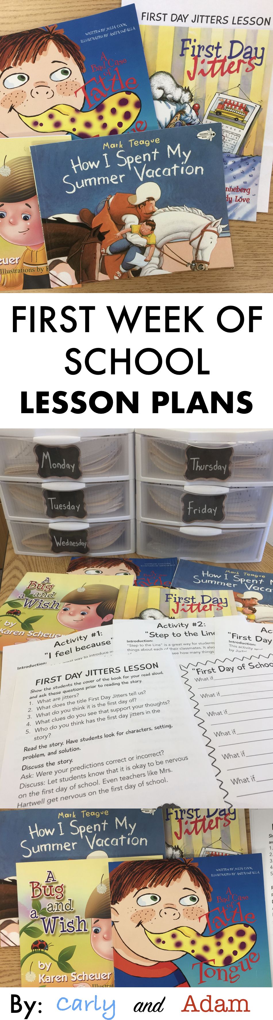 First Week of School Lesson Plans BUNDLE + Digital Version for Distance Learning