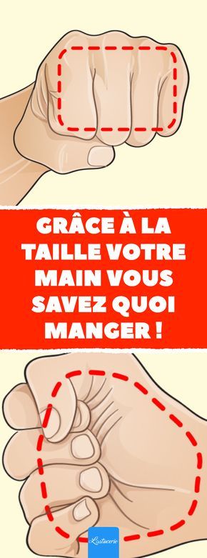 Grâce à la taille votre main vous savez quoi manger ! # Grâce à la taille votre main vous savez quoi manger ! #