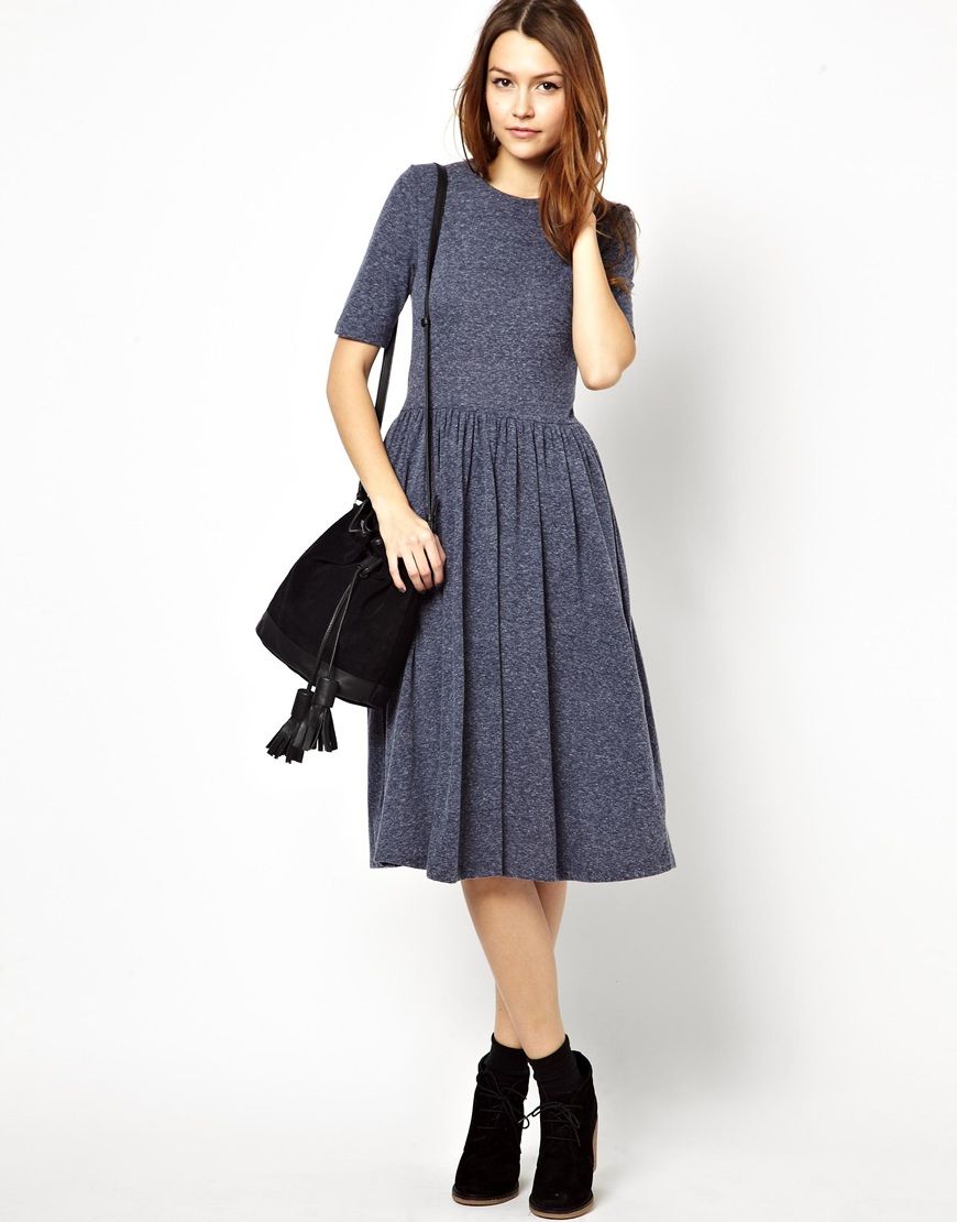 Midi Dresses with Sleeves