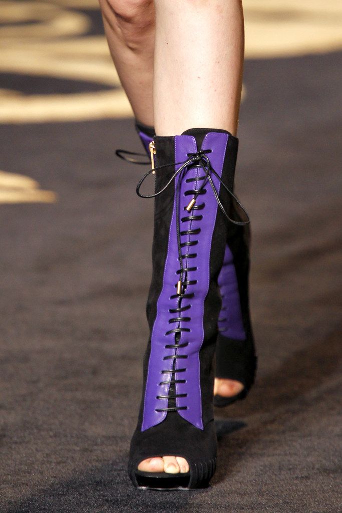 versace purple boots