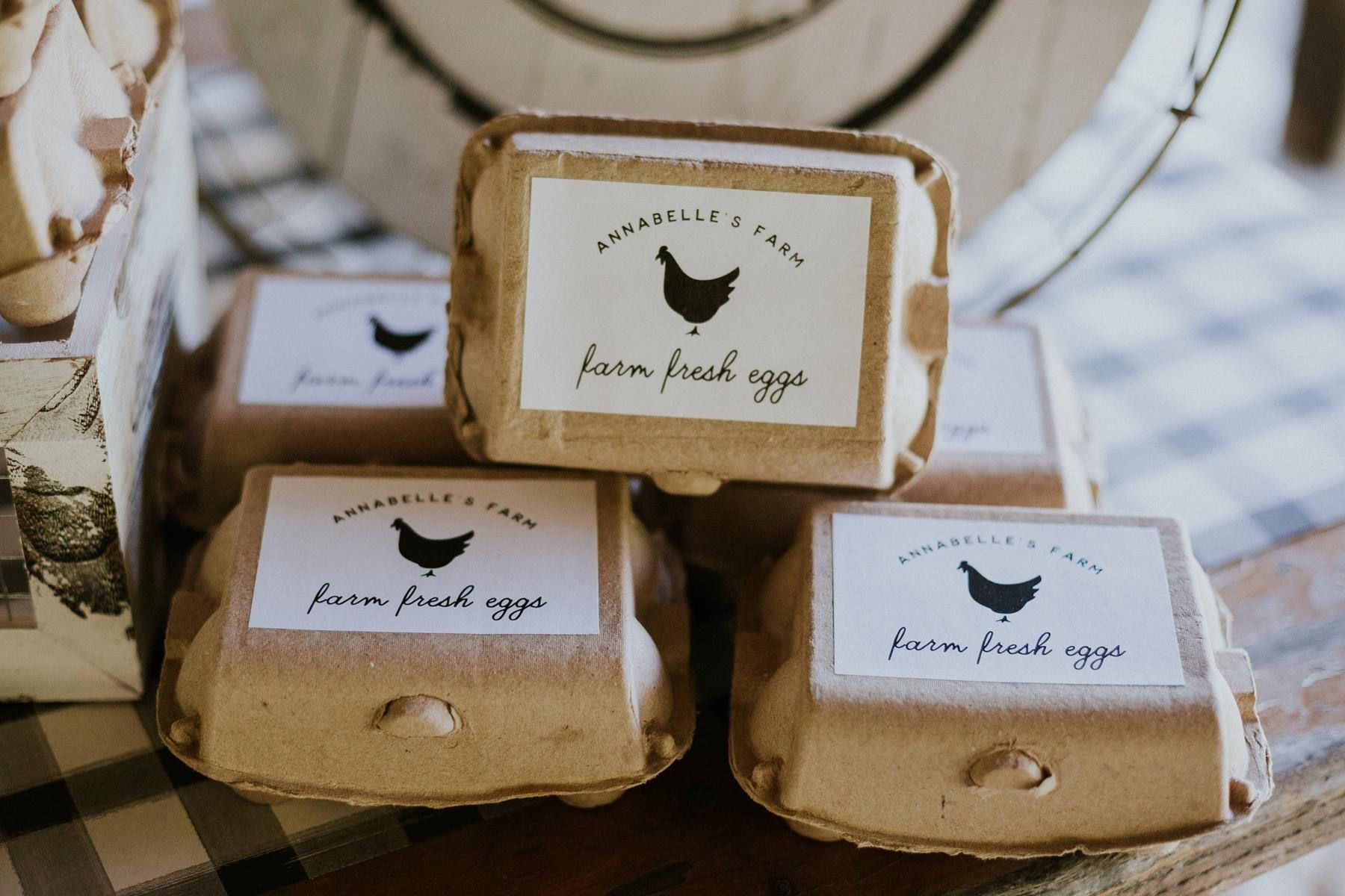 set 12 printed egg carton labels 4 x 275 size for half etsy egg
