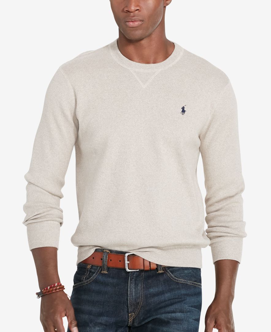 black polo crew neck sweatshirt