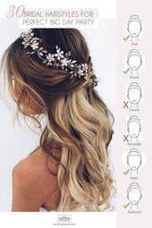 30 bridal hairstyles for the perfect big day party - new site, #bandanaHairStyles #big #Brid...