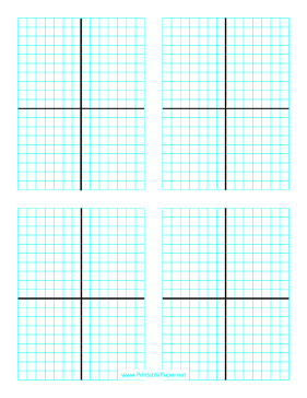 there are four cartesian grids positioned on this lined 3 axis graph paper