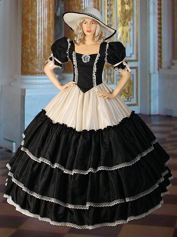 Burgerkrieg Ara Breite Kleid Ballkleid Mit Von Yourdressmaker Burgerkriegskleid Rokoko Kleider Ballkleid