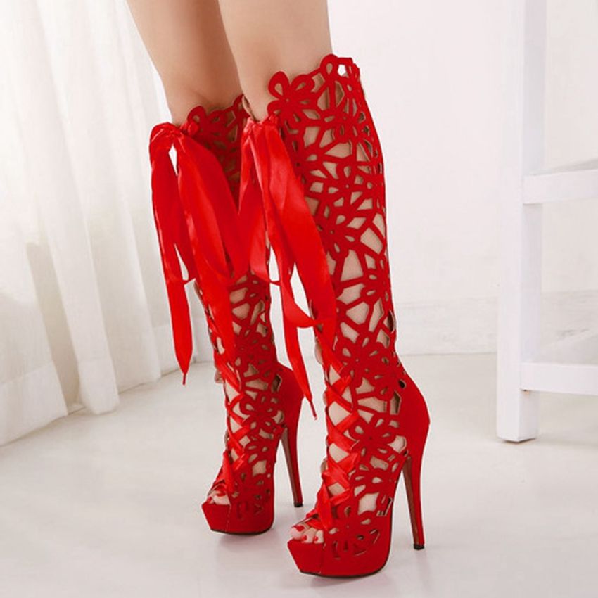 Build cable stripper Boot open sexy toe