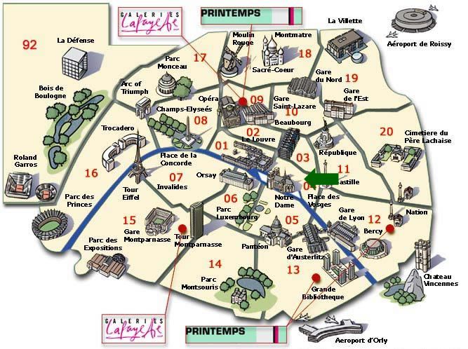 have a look some attractions in paris paris monuments map