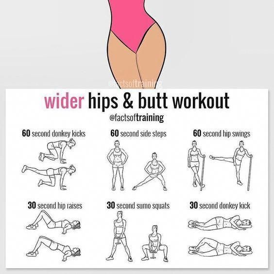 Do the exercises as shown in the picture for the most effective result. Wider hips & butt workout! Related posts:Moves To Get The Perfect ButtSquat, and lunge!Weight loss cardio!Read More → #melissabender Fitness Workouts, Fun Fitness, Summer Body Workouts, Body Workout Plan, Weight Workout Plan, Gym Workout For Beginners, Gym Workout Tips, Hip Workout, Fitness Workout For Women