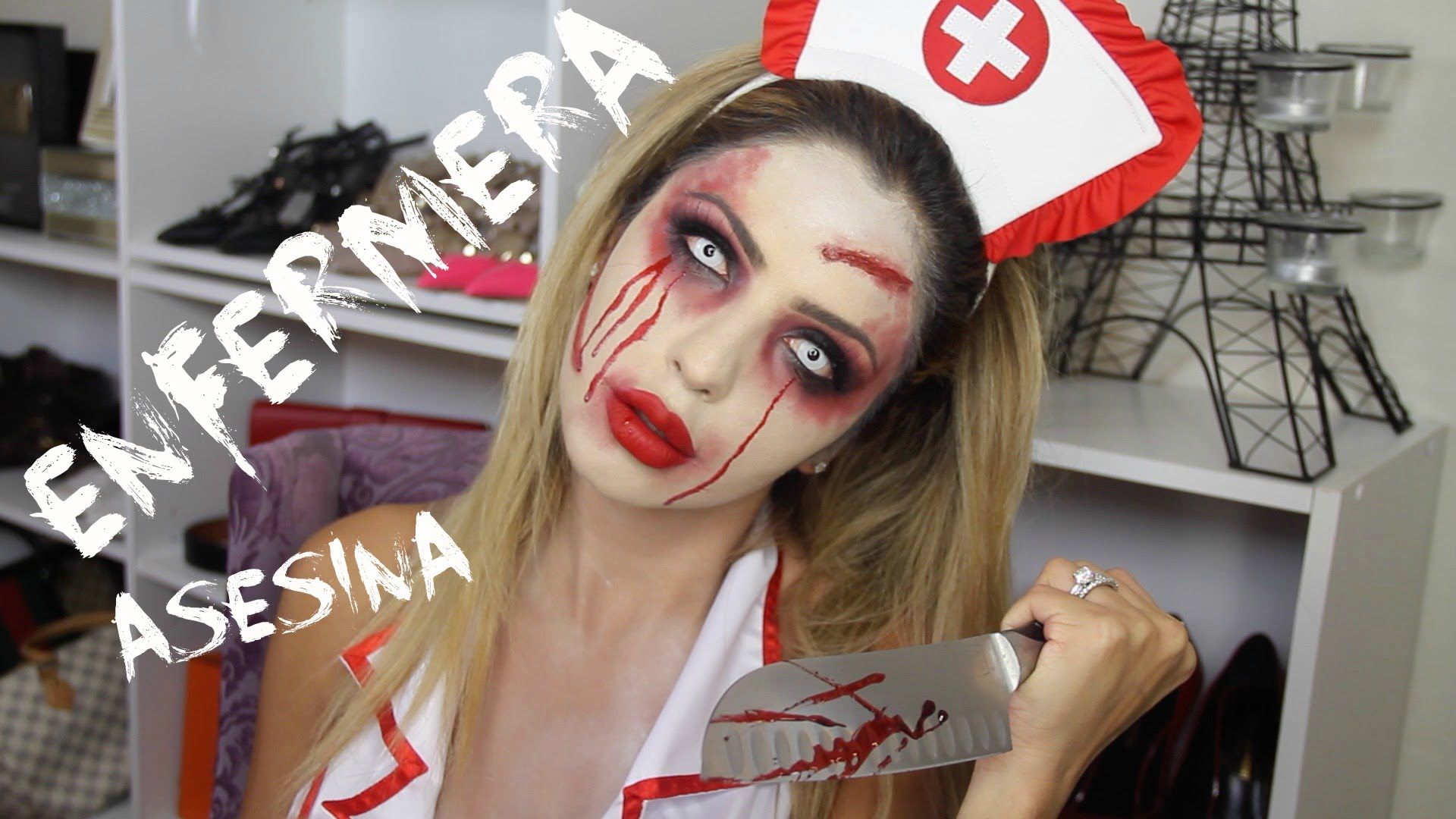 Resultado De Imagen Para Maquillaje De Enfermera Para Halloween Maquillaje De Cara De