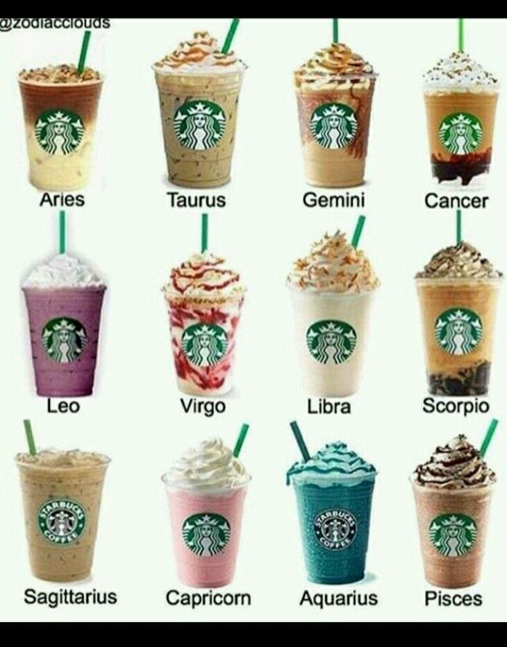 Zodiac as starbucks | Secret starbucks drinks, Starbucks drinks