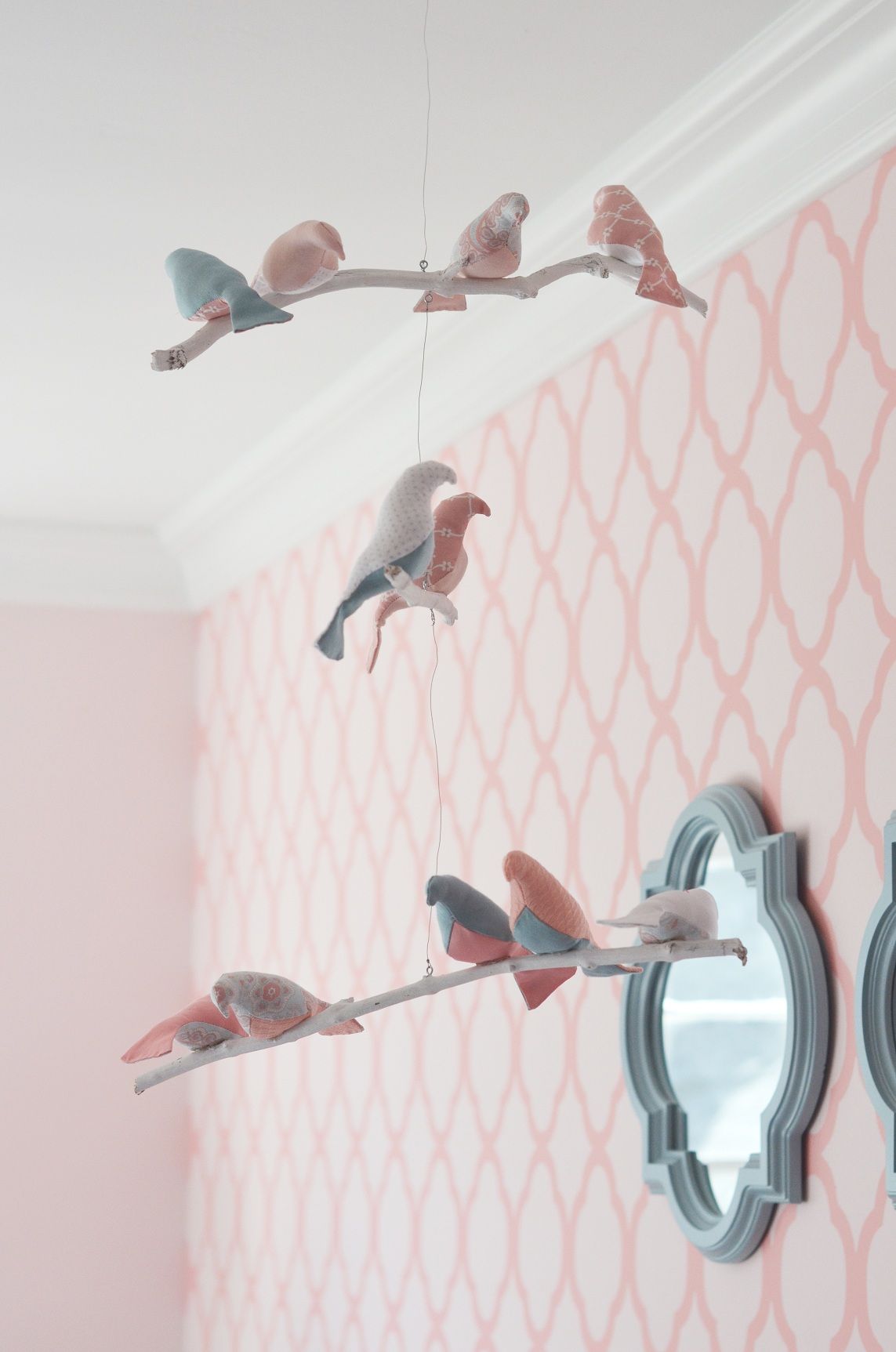 Bird Mobile Patterned Wall Nest Kids Pinterest Bird Mobile Patterned Wall