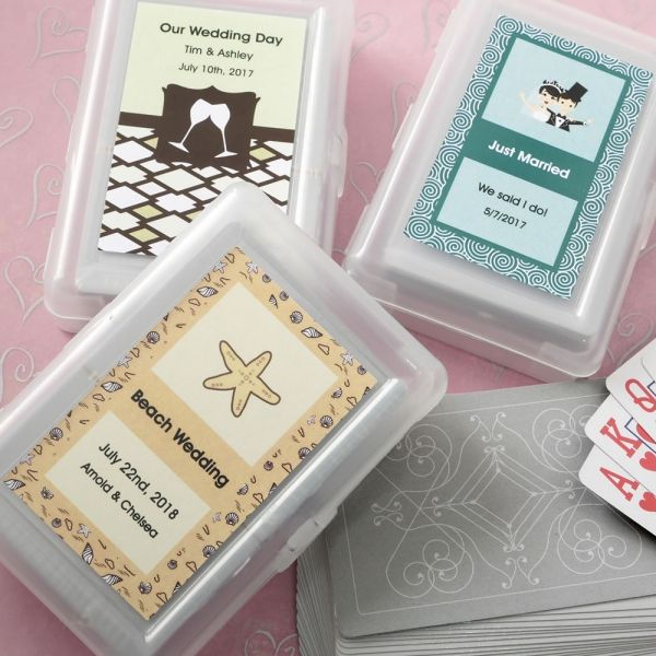 personalized designer expressions playing cards wedding