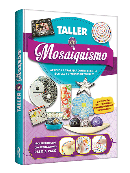 Taller de Mosaiquismo le ofrece la oportunidad de aprender las técnicas básicas de este arte, con proyectos ilustrados con fotos a todo color y explicados paso a paso.