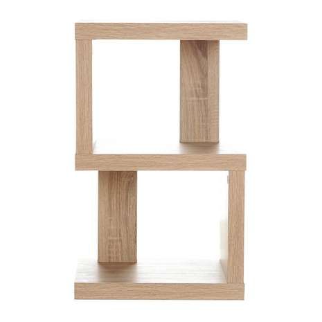 Easy To Emble This York Side Table Features A Unique S Shaped Easy To Emble This York Side Table Features A Unique S Shaped Design Two Shelves And Light Oak Effect Finish With Visible Grain Burs