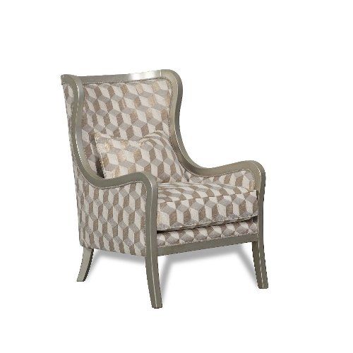 contemporary champagne geometric accent chair diamante champagne