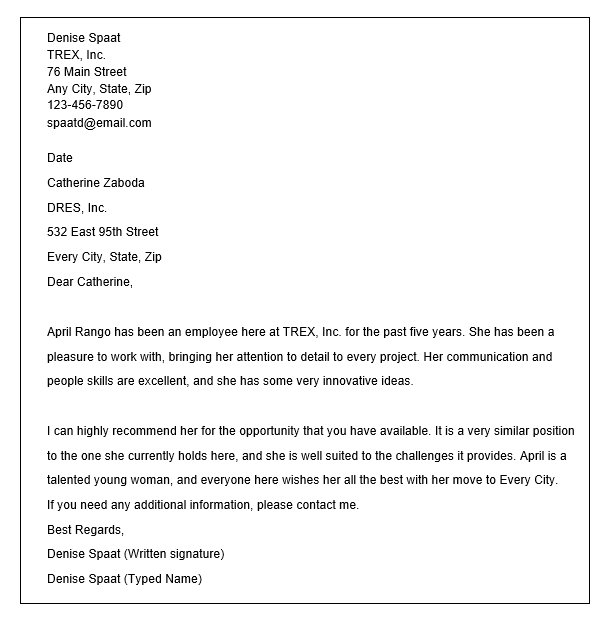 work reference templates