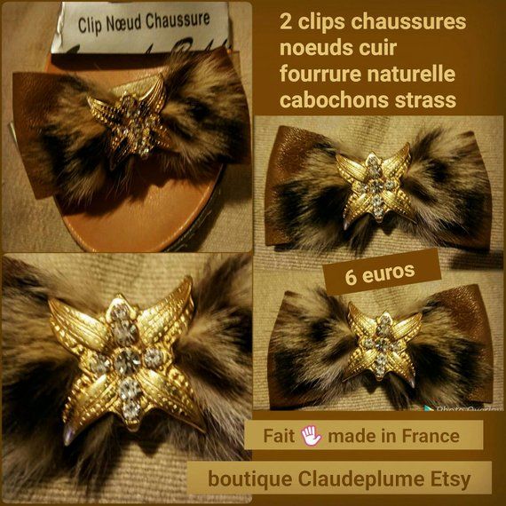 2 Black /& Gold Triple Bow Clips Pour Chaussures-autres couleurs sur demande