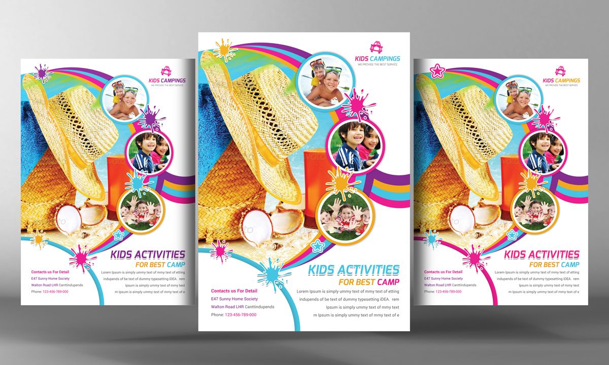 kids flyer template