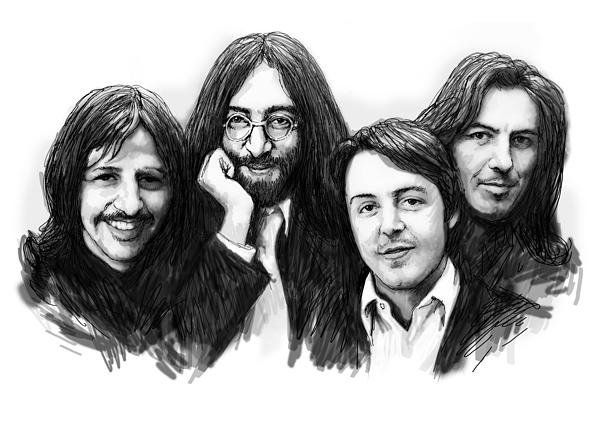 73 Simple Beatles sketch drawings for Kids
