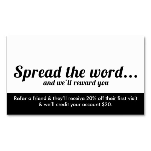Salon Referral Business Card | Zazzle.com | Salon business cards, Nail