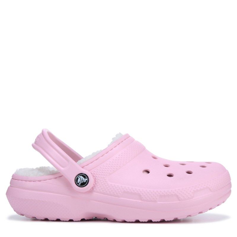 hot pink fur crocs