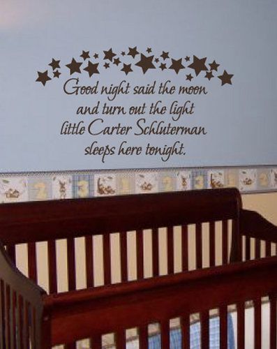 Image Result For Nursery Wall Quotes Ideas Pinterest Baby Name Quotes Custom Quote Goodnight Nursery Wall Decal