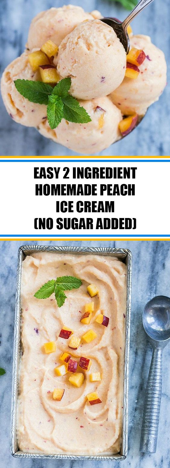 ★★★★★ 97 reviews: Easy 2 Ingredient Homemade Peach Ice Cream | You'll love this 2-ingredient homemade peach ice cream. It's low in sugar, high in taste – and because it's dairy-free, it's also easy on your stomach. #icecream #healthyicecream #easyicecream | bokinghotel.online #ketoicecream