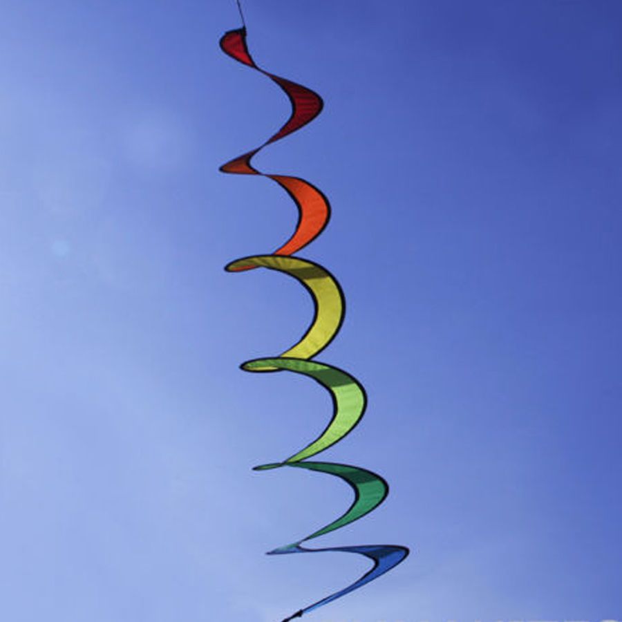 Rainbow Spiral Windmill Twister Wind Windsock Garden Park Tent Lawn Decor Toy