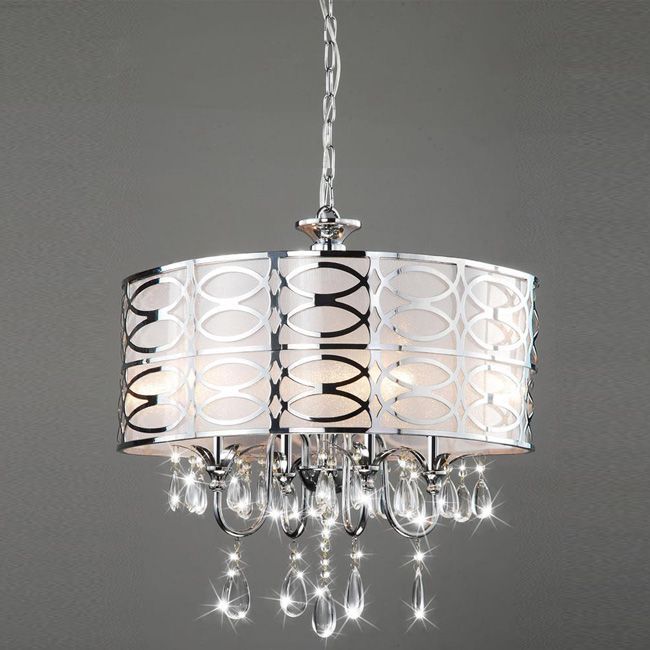 No Stylish Home Should Be Without This Elegant Crystal Chandelier No Stylish Home Should Be Without This Elegant Crystal Chandelier Four Light With Its Chrome Finish And Frosted Glass Will Add A Touch Of