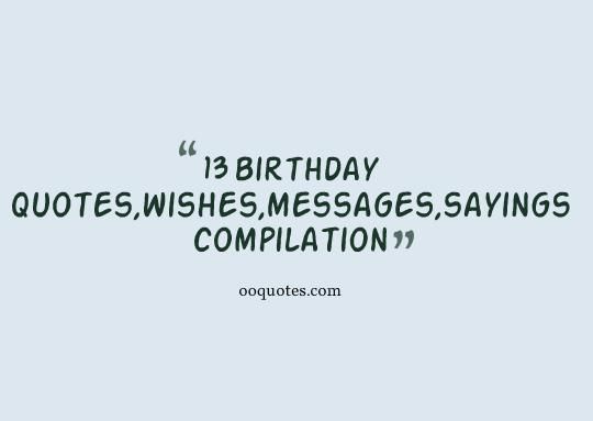 13 birthday quotes if