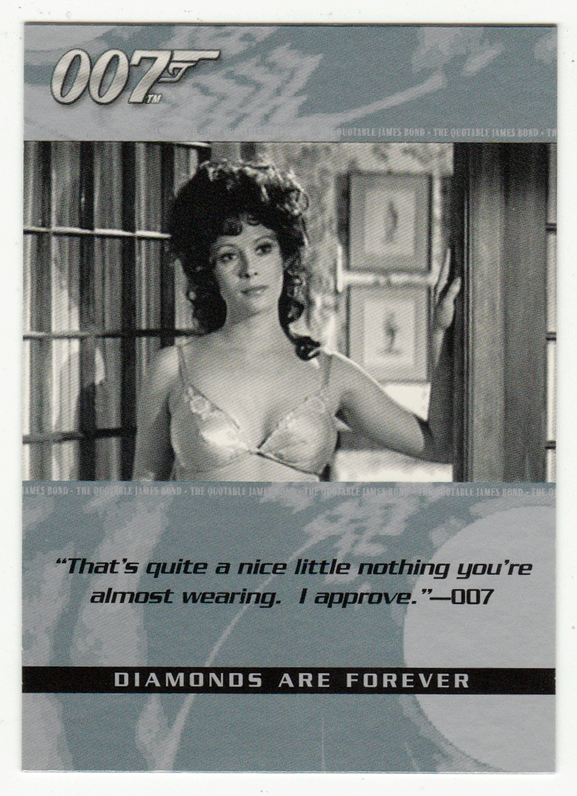 James bond the quotable 27 diamonds are forever tiffany case jill st john