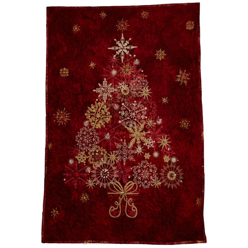 Stonehenge Red Tree Starry Night Wall Hanging Kit With Lights Stonehenge Red Tree Starry Night Wall Hanging Kit with Lights - Deborah Edwards - Northcott - Stonehenge Red Tree Starry Night Wall Hanging Kit With Lights