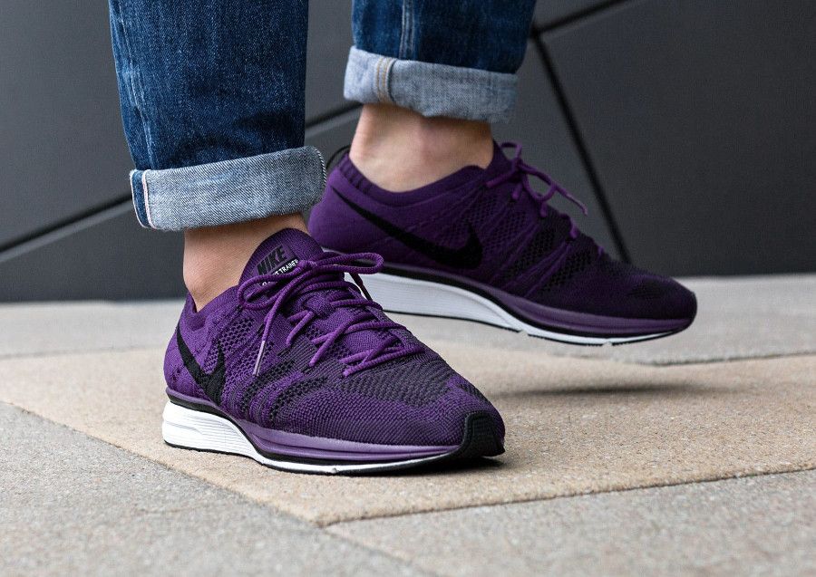 flyknit trainer night purple