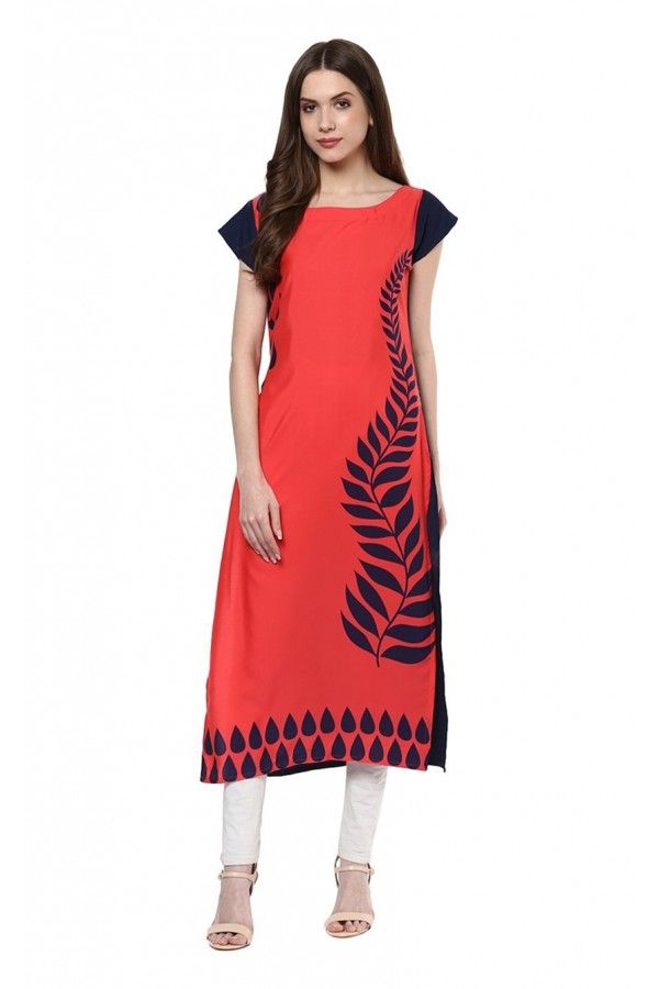 Casual Wear Readymade Crepe Kurti - 50324 Kurtis Online India, Designer Kurtis Online, Festival Outfits, Festival Wear, Clothing Store Displays, Stylish Kurtis, Salwar Dress, Cotton Dress Material, Printed Kurti