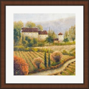Tuscany Vineyard I By Michael Marcon Framed Art Multi Tuscany Vineyard Marcon Tuscan Design