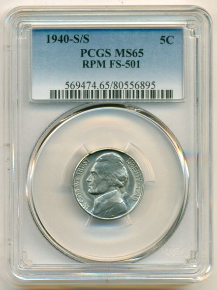 1940 P Jefferson Nickel PCGS MS66